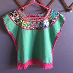 Oaxacan Embroidered Blouse